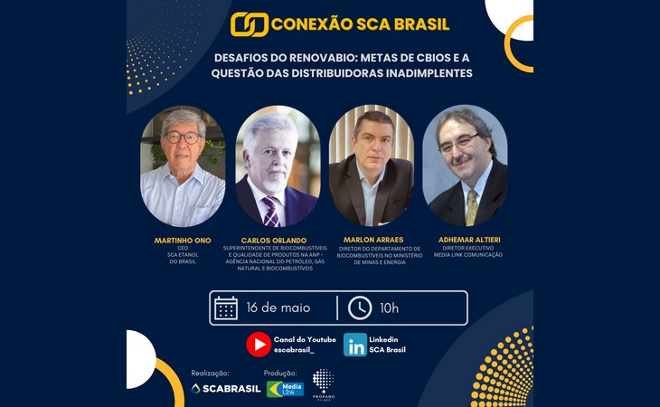Riscos da judicialização do Programa RenovaBio: tema da próxima live da série “Conexão SCA Brasil”